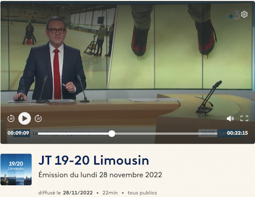 Le patinage à la portée de tous  JT 19/20 France 3 Limousin