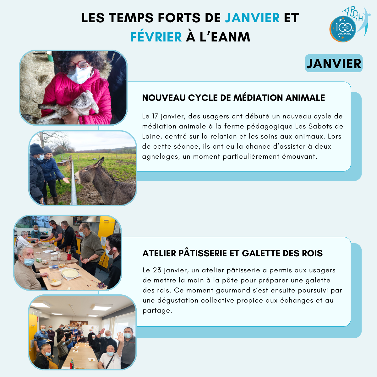 Nouveau cycle de m&eacute;diation animale et atelier p&acirc;tisserie et galette des rois