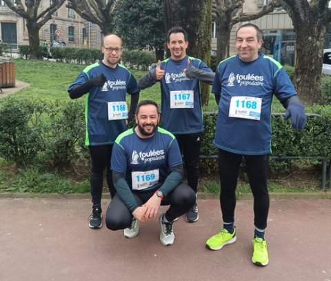 Equipe des coureurs de l'EANM aux Foulées du Populaire