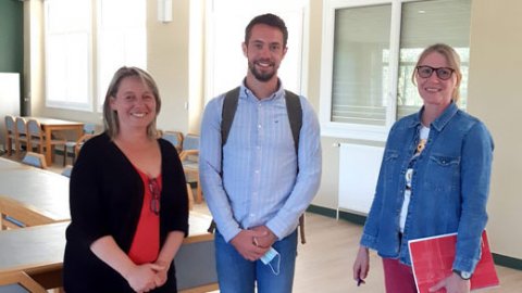 Louis DE LA FOURNIERE (CPME 87) avec Marie-Pierre GUIBERT et Florence DUPONT (CIP à l'APSAH)